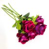 Magenta-burgundy rose with velvet touch 50 cm
