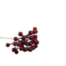 Burgundy branch with berries 31 cm