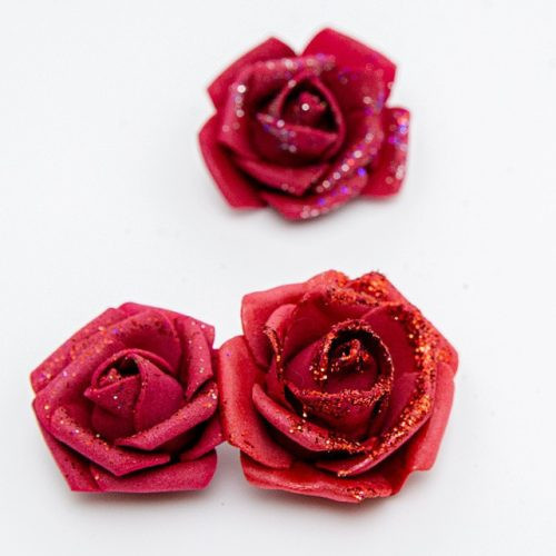 Trandafir din spuma spumante burgundy 4 cm