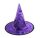 Pălărie de vrăjitoare violet 24 cm