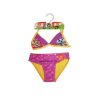 44 Csacska cat two-piece swimsuit for little girls - with triangle top - yellow - 104