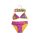 44 Csacska cat two-piece swimsuit for little girls - with triangle top - yellow - 104