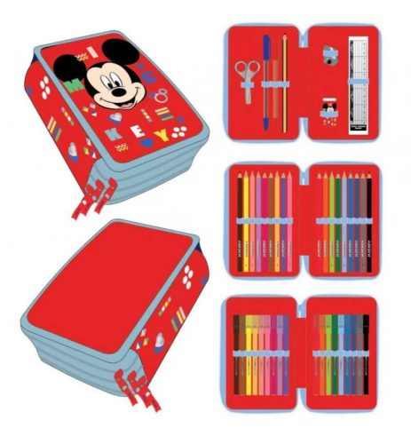 Disney Mickey Stifthalter gefüllt mit 3 Etagen