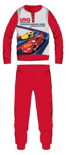 Zimowa, bawełniana piżama dziecięca Disney Verdák - piżama interlock - z napisem Racing Hero - czerwona - 110