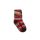Non-slip children's ankle socks - Verdák - plush - red-grey - 31-34
