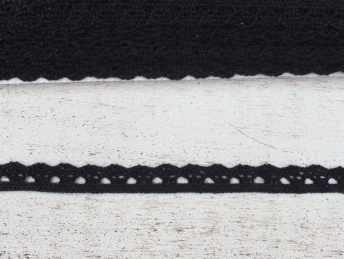 Black cotton lace 1cm*91.4 meters
