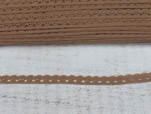 Hazelnut cotton lace 1cm*20 meters