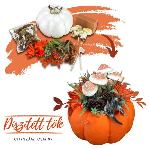 Do it yourself - Autumn decorated pumpkin decoration