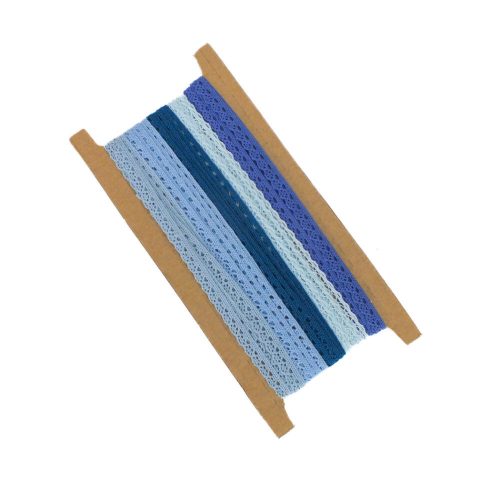 Blaue Spitze, 1 cm breit, 5 x 2 m/Verpackung