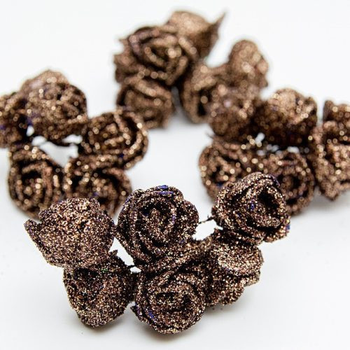  Sparkling brown foam rose with 6 heads