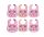 Enrico Coveri baba előke 6 darab/csomag - pamut előke 30 x 18 cm - rózsaszín