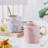 AVLUZ Ceramic Mug (pink marble)