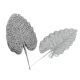 Silver glitter philo leaf