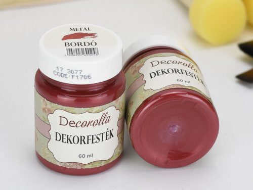 Decorolla Metallic-Dekorfarbe 60 ml Burgunderrot