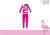 Flamingó vékony pamut gyerek pizsama - jersey pizsama - pink - 104