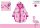 Flamingo microfiber hooded robe for children - light pink - 122-128