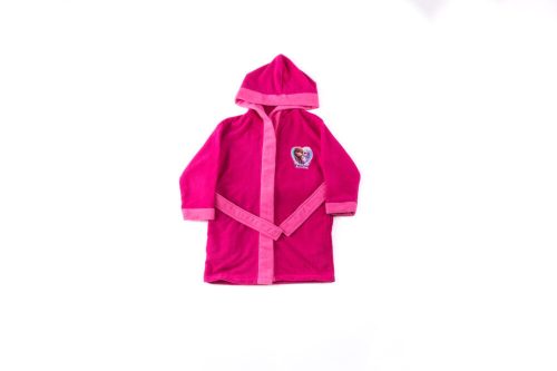 Children's robe - Microfiber hooded - Ice magic - 98-104 - pink