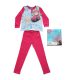 Long thin cotton children's pajamas - Frozen - with Anna and Elsa pattern Jersey - pink - 140