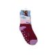 Non-slip children's ankle socks - Ice magic - plush - Elsa pattern - burgundy-purple - 31-34