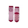 Non-slip children's ankle socks - Ice magic - plush - heart pattern - light pink - 23-26