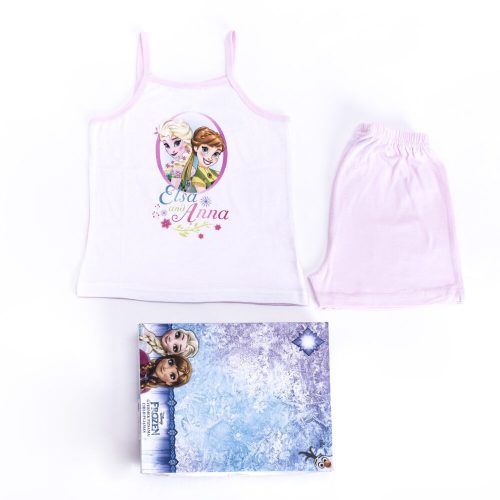 Pajamale fete din bumbac Ice Magic - pijamale fără mâneci - ensemble de vară - roz oçetre - 116