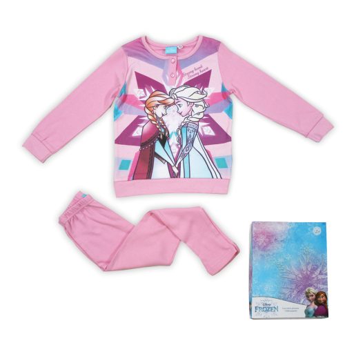 Winter cotton children's pajamas - Ice Magic - light pink - 104