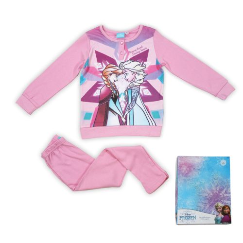 Winter cotton children's pajamas - Ice Magic - light pink - 110