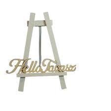 Hello Spring wooden sign natural 15 cm