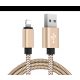 Încărcător rapid Lightning iPhone de 1 metru și cablu de date USB foarte rezistent - auriu