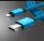 Extra langlebiges 1-Meter-Lightning-iPhone-Schnellladegerät und USB-Datenkabel – Blau