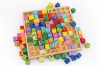 Multiplication table practice, math game, wooden game