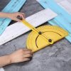 Multifunctional protractor with ruler