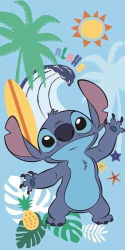 Disney Lilo és Stitch Summer, A csillagkutya fürdőlepedő, strand törölköző 70x140cm