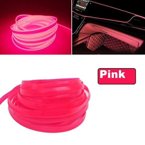 Listwa LED na deskę rozdzielczą, listwa dekoracyjna samochodu różowa