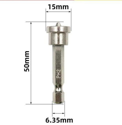 Închidere magnetică cu șurub, Cap de bit magnetic (5 bucăți) 50 mm