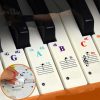 Przezroczyste kolorowe naklejki na klawiaturę fortepianu