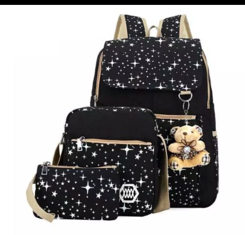 Star school bag set Black