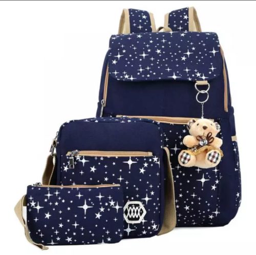Star school bag set Dark blue