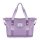 Foldable, expandable bag, waterproof handbag light purple