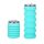 Collapsible silicone water bottle light blue