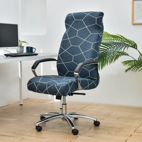 Patterned office chair cover, flexible cover for swivel chair honeycomb