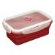 Składane silikonowe pudełko na lunch w kolorze czerwonym