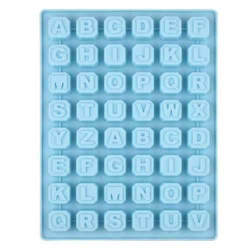 Silicone mold, letters Blue
