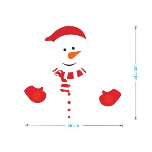 Large snowman fridge magnet in red clothes