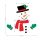 Large snowman fridge magnet with green gloves