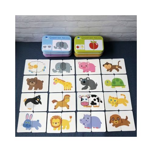 Puzzle-Kartenspiel zur Fähigkeitsentwicklung Tiere