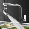 Rotatable, water-saving faucet insert