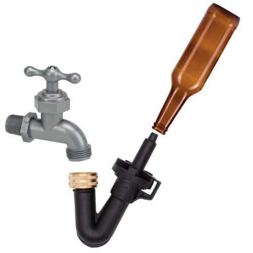 Simple glass rinser that can be mounted on a tap