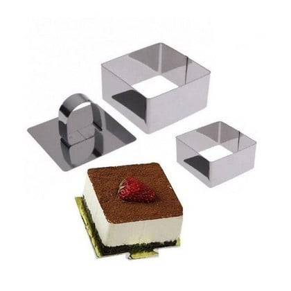 Stainless steel cake (Mousse) form Square