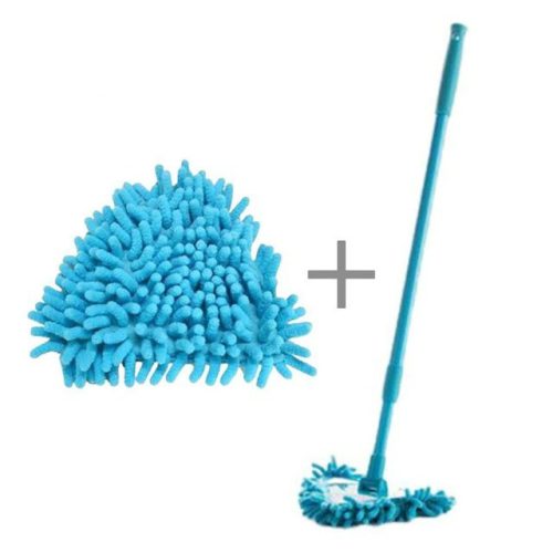 Extendable multifunctional microfiber mop Blue